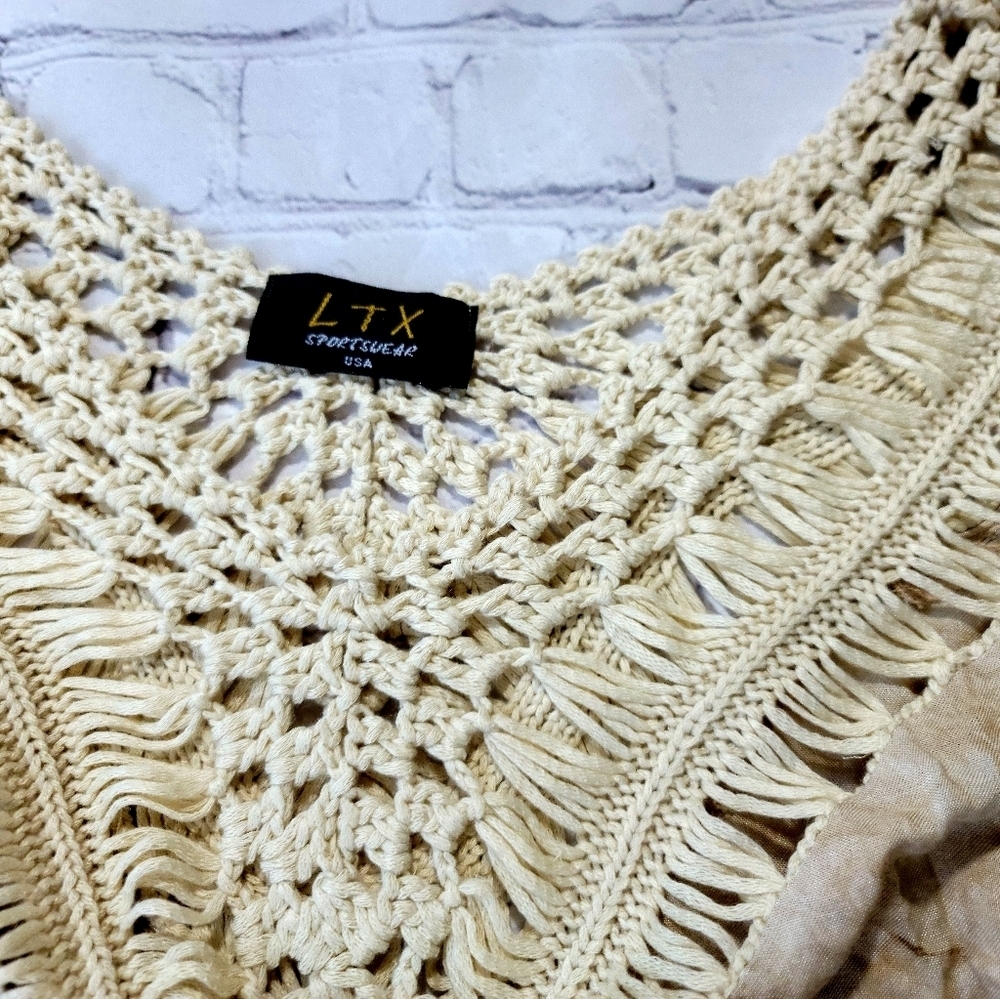 Tye-dye Crochet Fringed Top - Picture 10 of 11